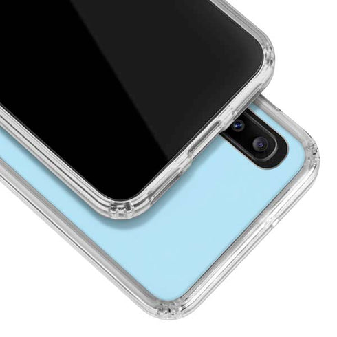 Blue Happy Face Galaxy A20 Clear Case